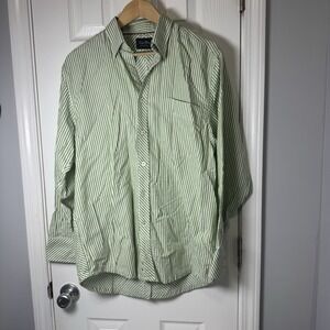 Indigo Palms Denim Co Mens Long Sleeve Button Up Shirt Green Size M